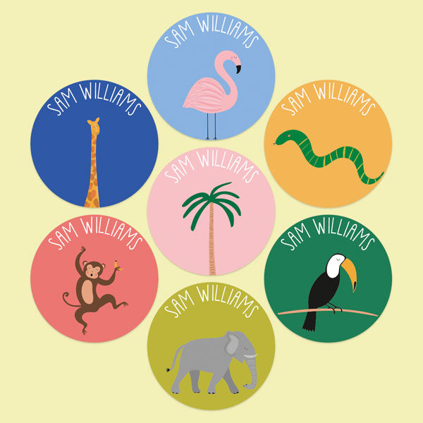 Go Wild - Personalised Kids Stickers - Pack of 35