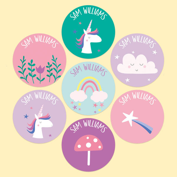 Unicorn Magic - Personalised Kids Stickers - Pack of 35