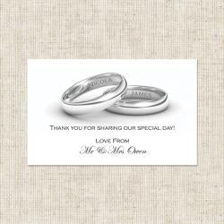 Personalised Wedding Rings - Favour Tag
