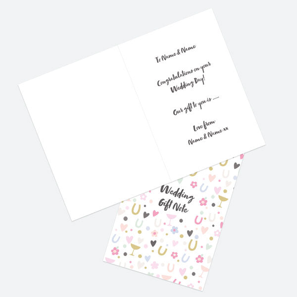 Personalised Wedding Gift Card - Confetti Icons