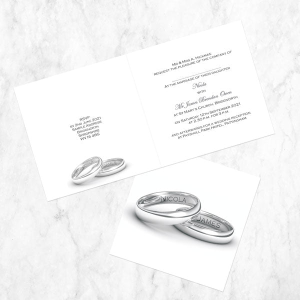 Personalised Wedding Rings Sample