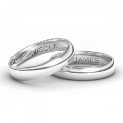 Personalised Wedding Rings Thank You Card