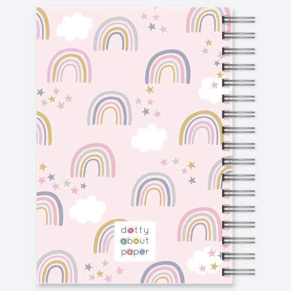Boho Rainbow - Personalised A5 Wiro Bound Notebook