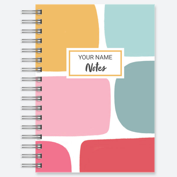 Colour Blocks - Personalised A5 Wiro Bound Notebook