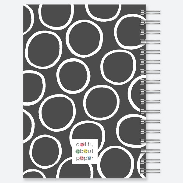 Full Circle Monochrome - Personalised A5 Wiro Bound Notebook