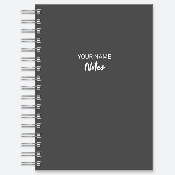 My Type Notes Monochrome - Personalised A5 Wiro Bound Notebook