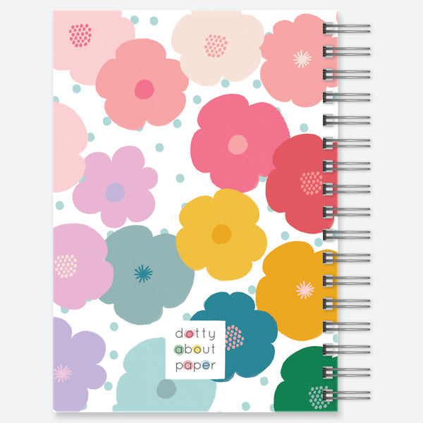 Rainbow Blooms - Personalised A5 Wiro Bound Notebook