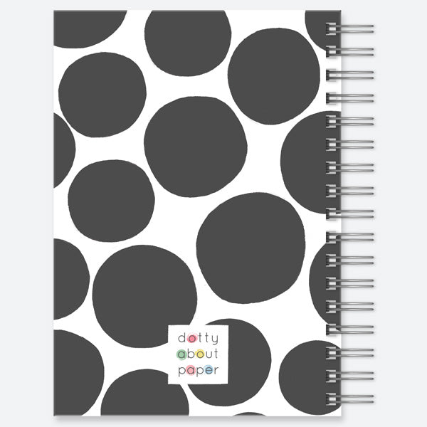 Spot On Monochrome - Personalised A5 Wiro Bound Notebook