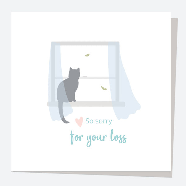 Pet Sympathy Card - Sorry For Your Loss - Cat