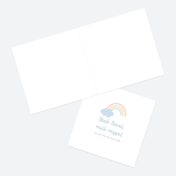 Pet Sympathy Card - Sorry For Your Loss - Rainbow