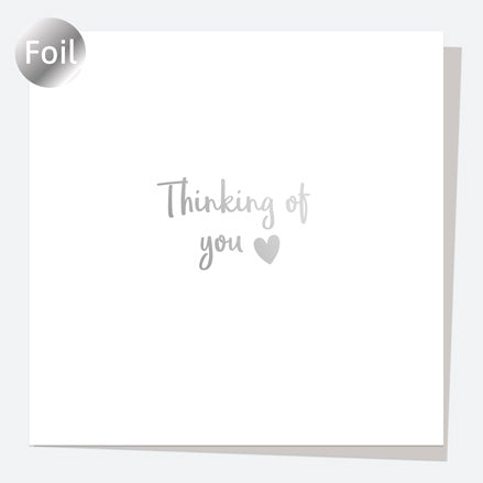 Luxury Foil Sympathy Card - Thinking Of You - Heart