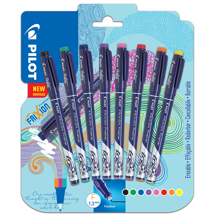 Pilot Frixion Erasable Fineliner Assorted Set of 8