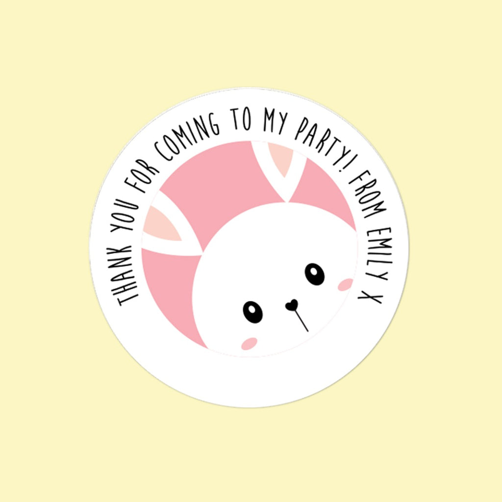 Pink Rabbit - Sweet Bag Stickers - Pack of 35