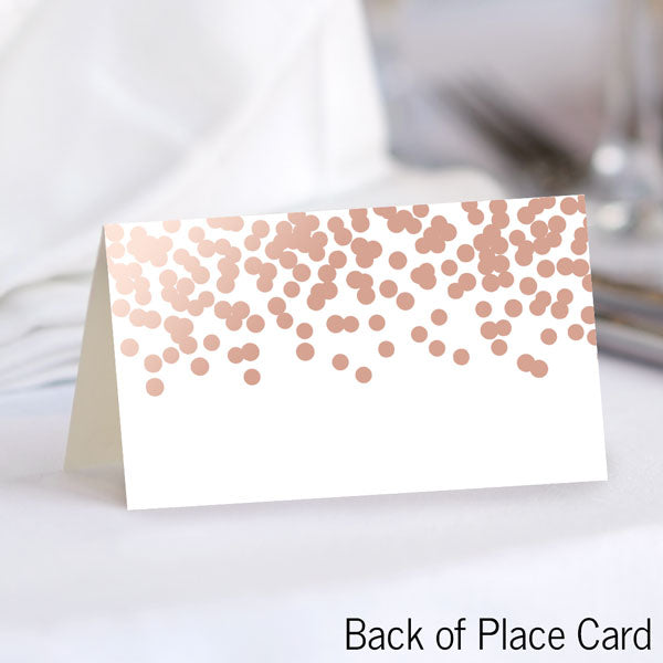Confetti Dots - Foil Ready to Write Wedding Place Cards
