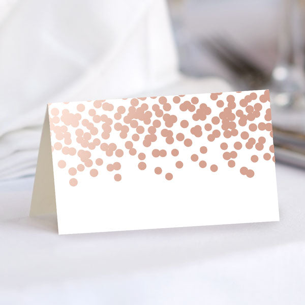 Confetti Dots - Foil Ready to Write Wedding Place Cards