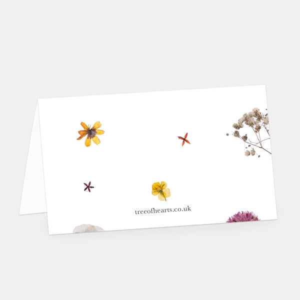 Pressed Flowers Place Card