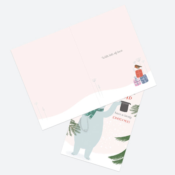 Christmas Card - Polar Pals - Bear & Top Hat - Special Dad