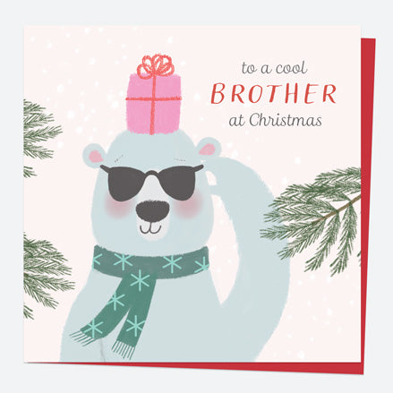 Christmas Card - Polar Pals - Cool Bear - Brother