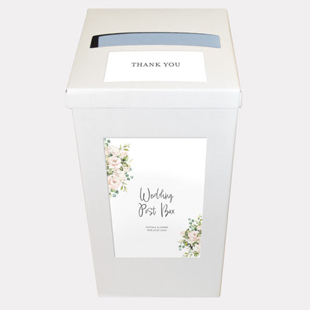 Cream Roses Personalised Wedding Post Box