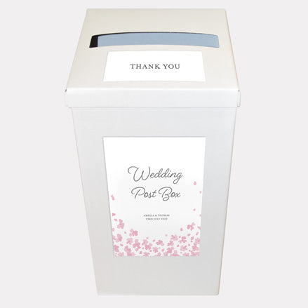 Falling Flowers Personalised Wedding Post Box