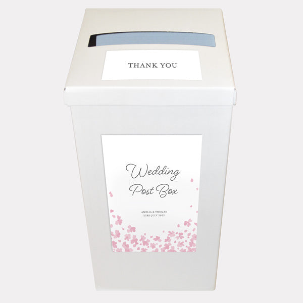 Falling Flowers Personalised Wedding Post Box
