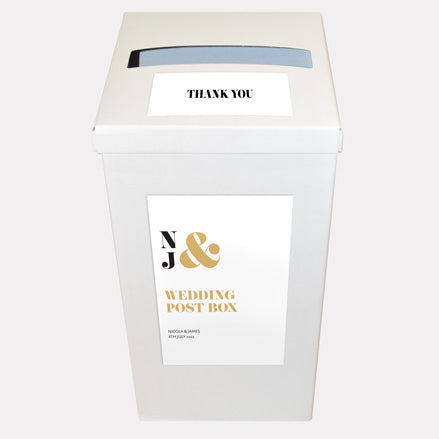 Metallic Ampersand Metallic Personalised Wedding Post Box