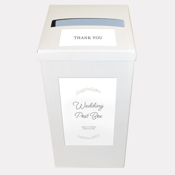 Olive Branch Personalised Wedding Post Box