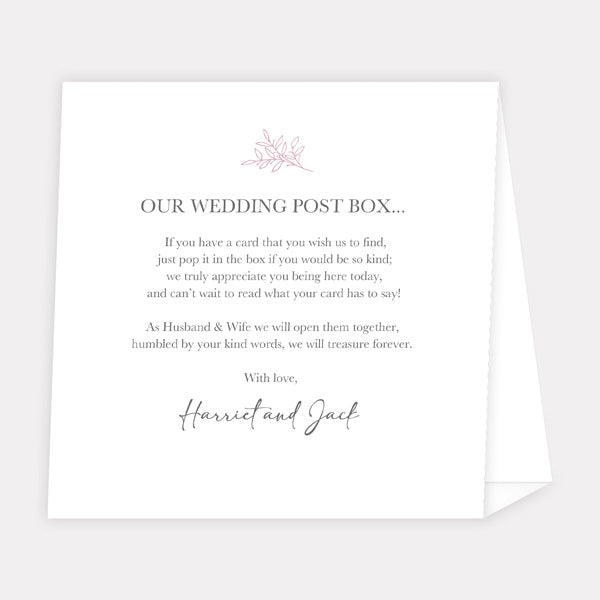 Monogram Floral Crest Personalised Wedding Post Box