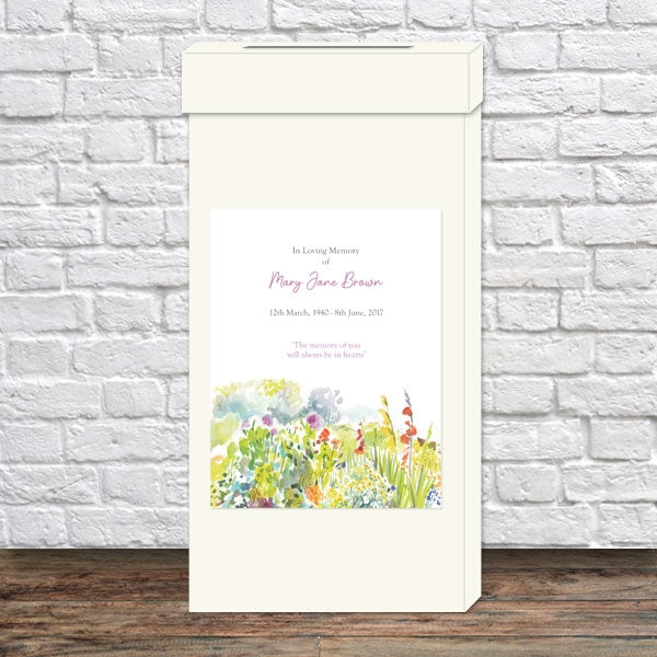 Funeral Post Box - Watercolour Wildflowers