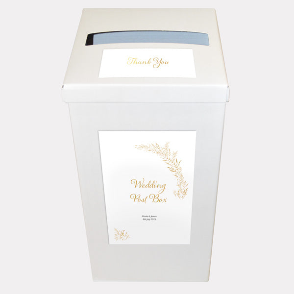Wildflower Arch Foil Personalised Wedding Post Box