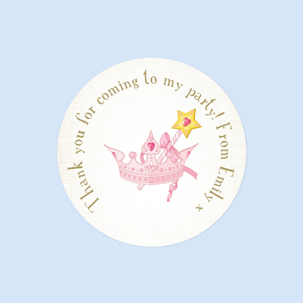 Princess Tiara - Sweet Bag Stickers - Pack of 35