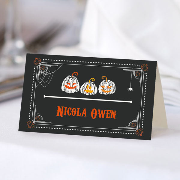 Pumpkin Trio - Halloween Place Cards