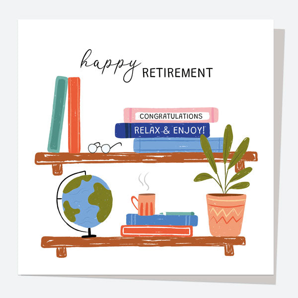 Retirement Card - Bookshelf