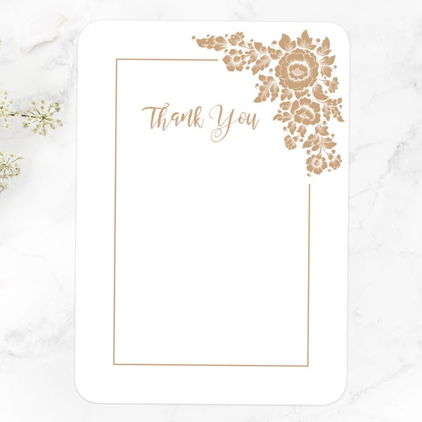 Romantic Flowers - Ready to Write Wedding Thank You Cards