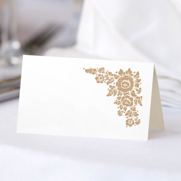 Romantic Flowers - Ready to Write Wedding Place Cards