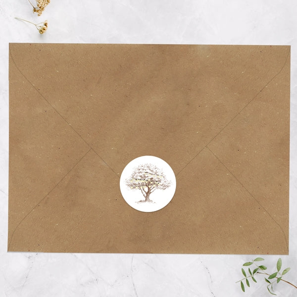 Romantic Woodland Tree Envelope Seal - Pack of 70 - Fast Delivery at ...