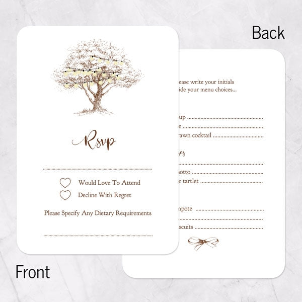 Romantic Woodland Tree RSVP Cards
