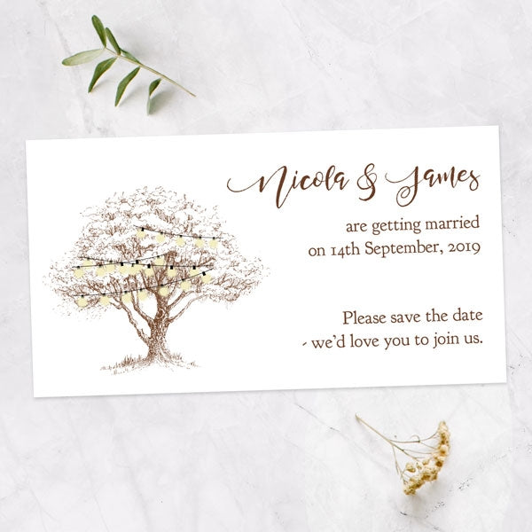 Romantic Woodland Tree Save the Date Magnets