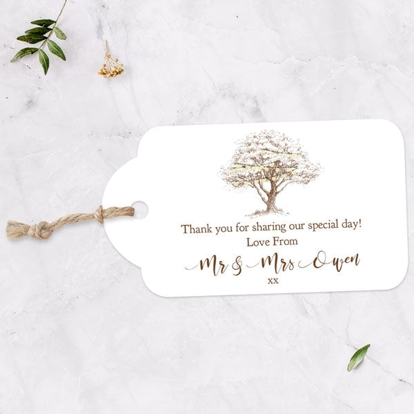 Romantic Woodland Tree - Favour Tag