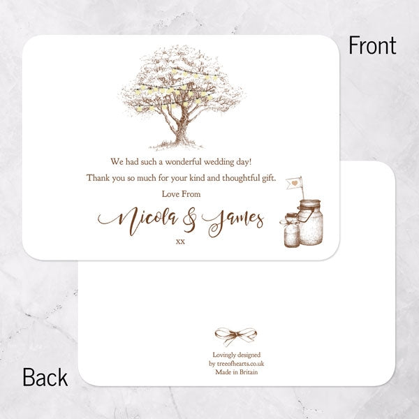 Romantic Woodland Tree Thank You Card