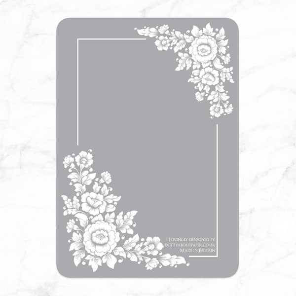 25th Wedding Anniversary Invitations - Romantic Flowers