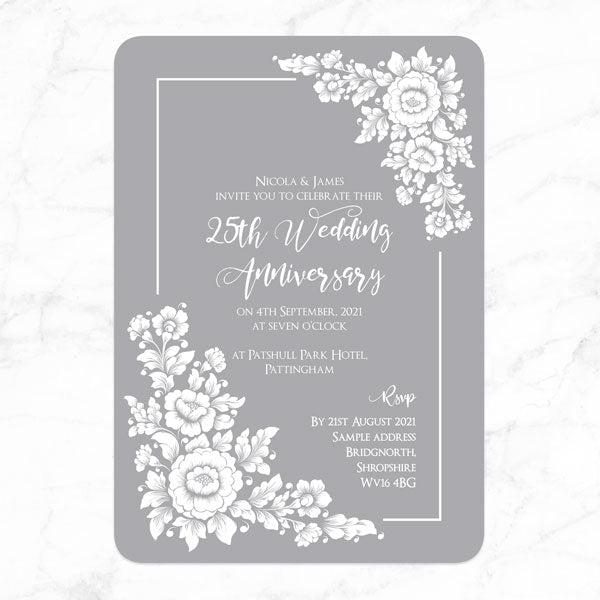 25th anniversary invite card deals