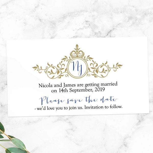 Royal Monogram Save the Date Magnets
