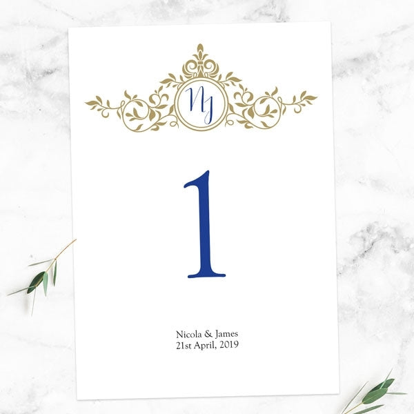 Royal Monogram Table Name/Number