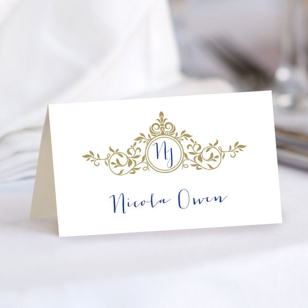 Royal Monogram Place Card