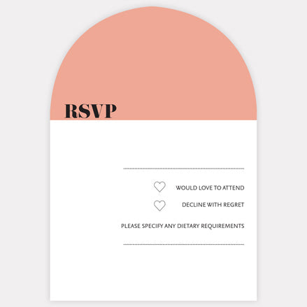 Colour Block Typography RSVP Cards