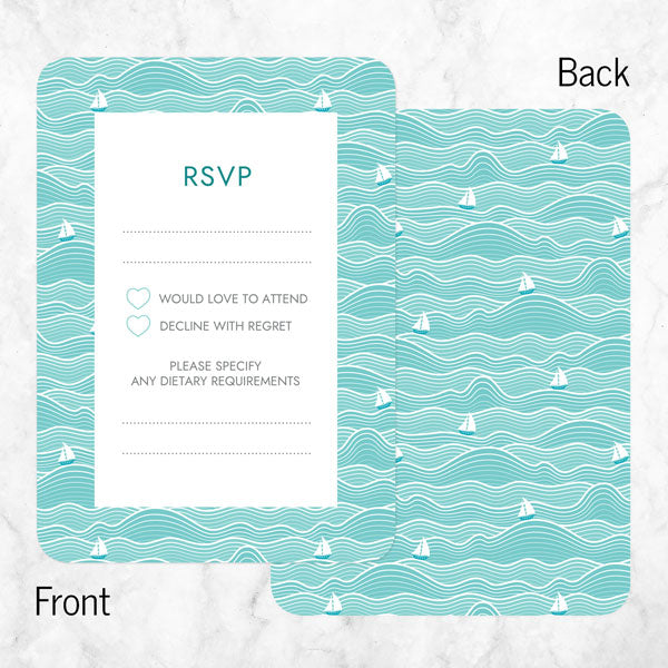 Sail Away With Me - Wedding RSVP Cards