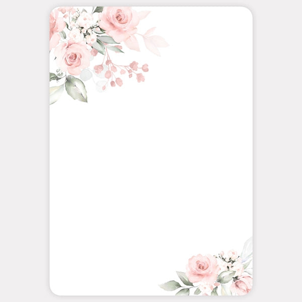 Blush Pink Flowers RSVP Cards