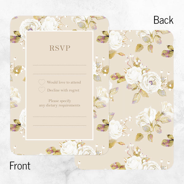 Vintage Cream Roses Boutique Sample