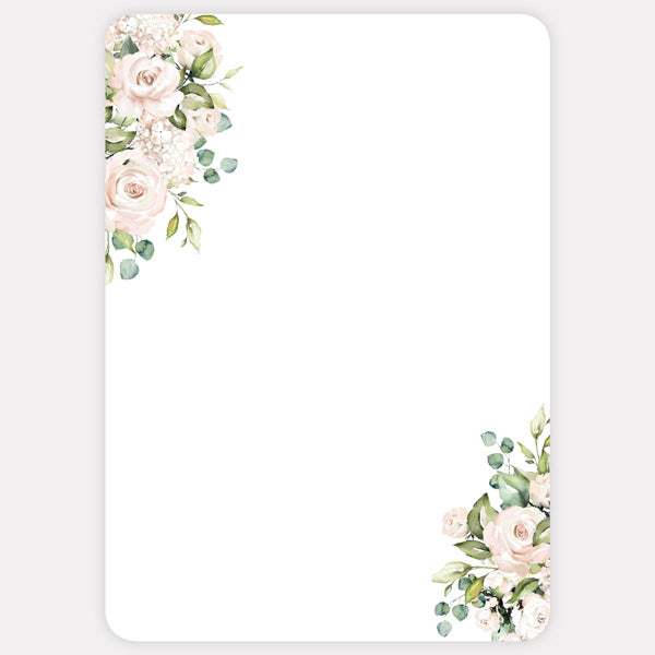 Cream Roses Pocketfold with Vellum Band Sample